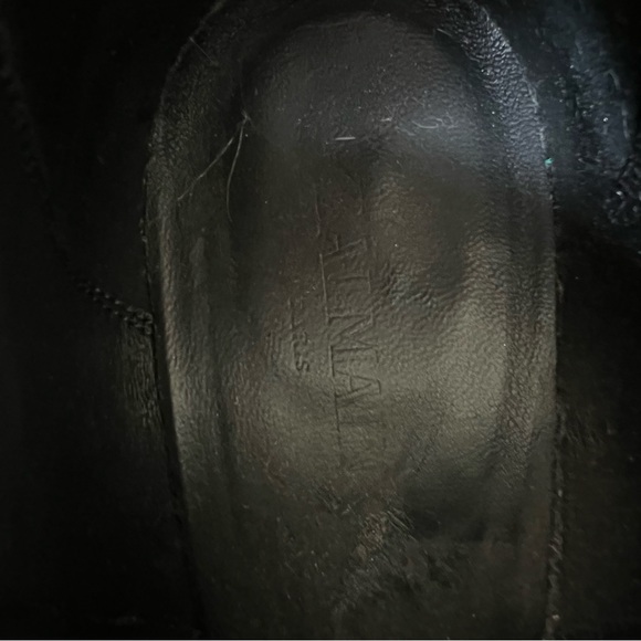 BALMAIN Paris Bootie 40 ROUSTEING black suede dual gold zip chunky heel Block 9 - Picture 6 of 13